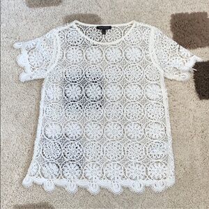 Elegant White Lace Top